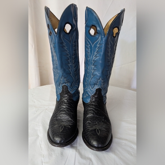Men's Tony Lama Vintage Leather Cowboy Boots - Picture 1 of 12